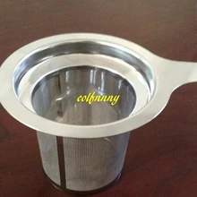 100 шт./лот Быстрая Высокое качество Чай заварки 304 Нержавеющая сталь с крышкой, как поддон Чай фильтр