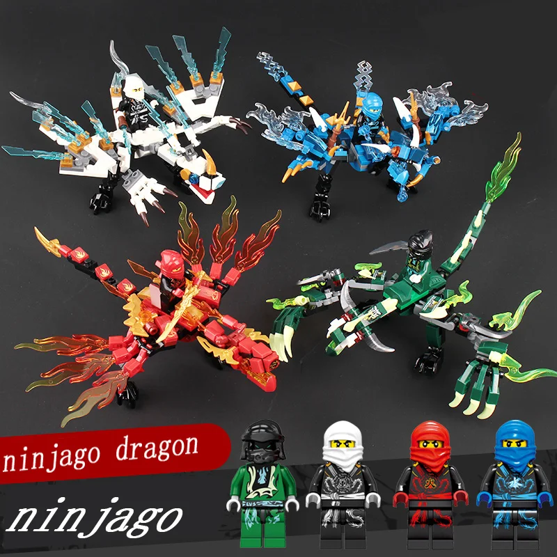 

legoeded friends ninjago mini bricks figures ninja dragon Playmobil Masters of Spinjitzu building blocks toys for children gift