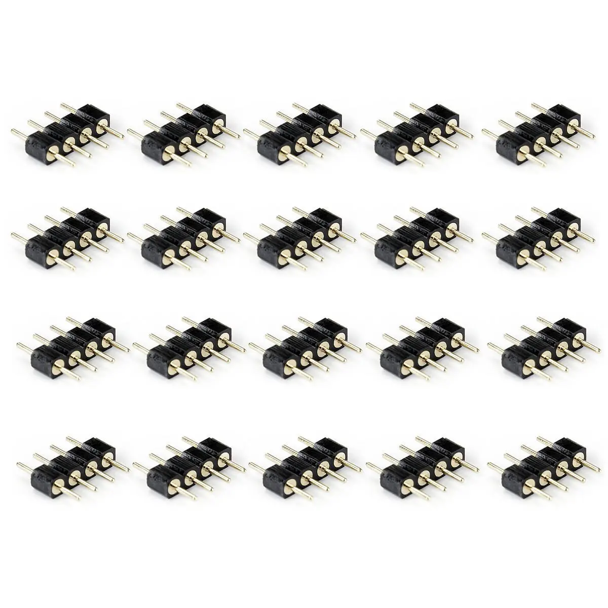 

EzUsin 40pcs 4 Pin Male to Male RGB 5050 3528 LED Strip Lights Connectors