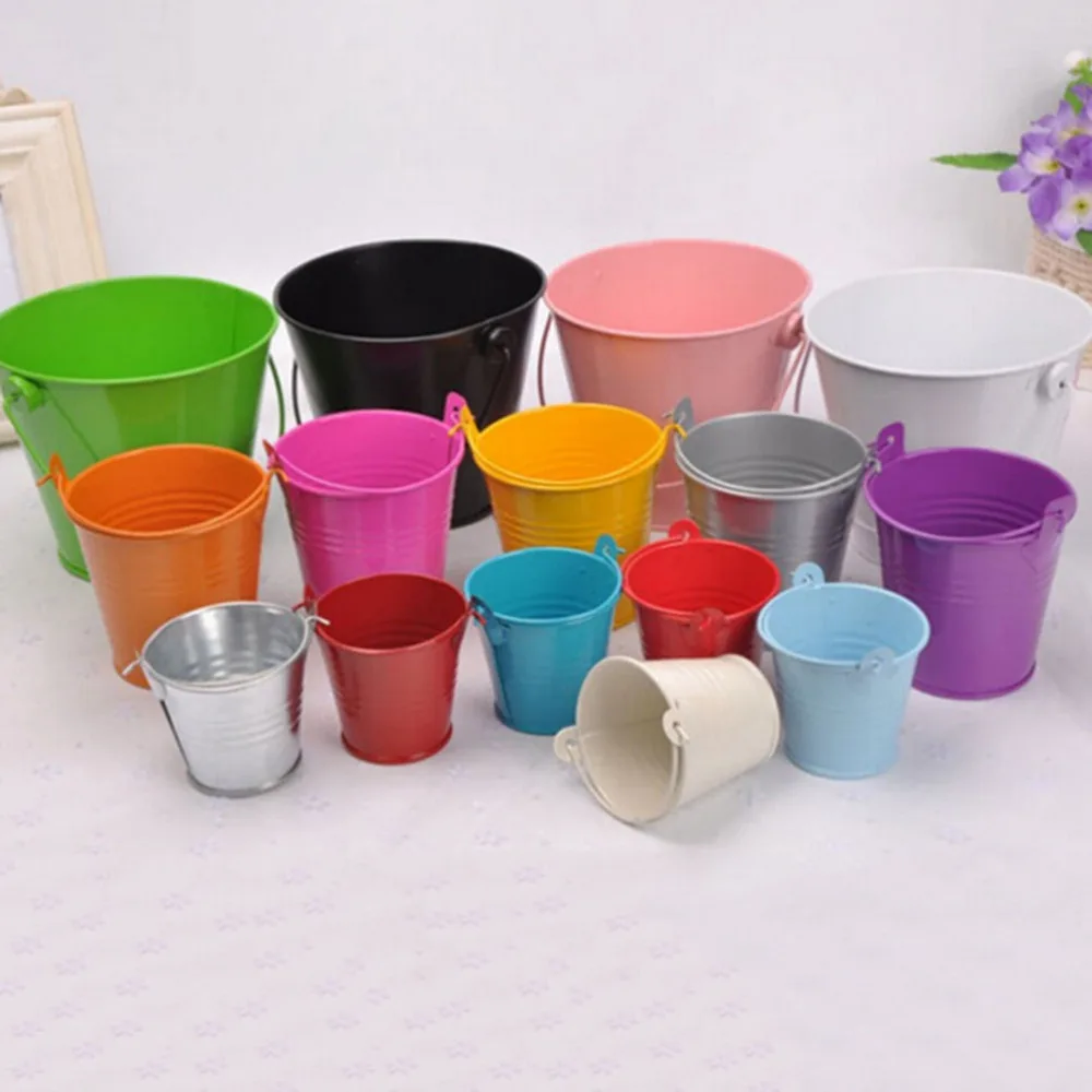 

1PC S/M/L Sizes Metal Iron Flower Pot Balcony Garden Plant Planter Nursery Pots Home Decoration