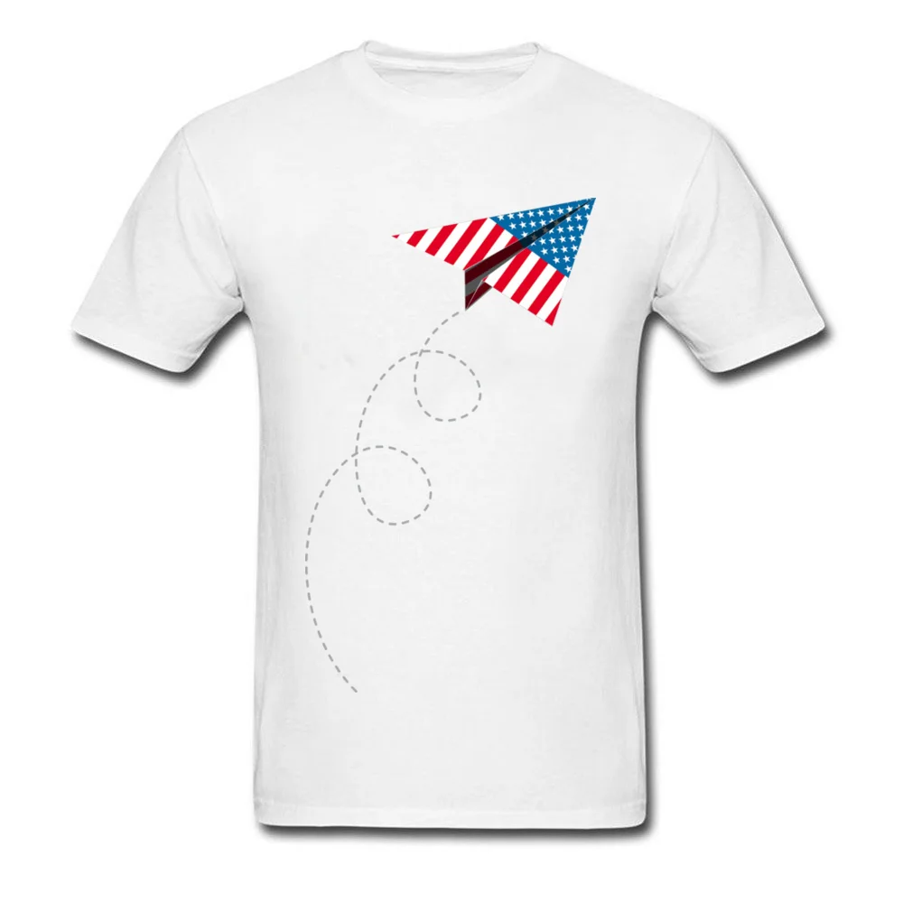 American Plane Autumn 100% Cotton O-Neck Tops Shirt Short Sleeve comfortable Clothing Shirt Prevalent Printed On T-shirts American Plane white