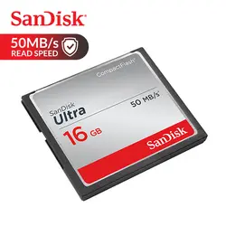 SanDisk Ultra карта памяти CompactFlash 16 Гб CF 333X50 Мб/с скорость чтения DSLR видео флэш-карта (SDCFHS-016G-Z46-16GB)