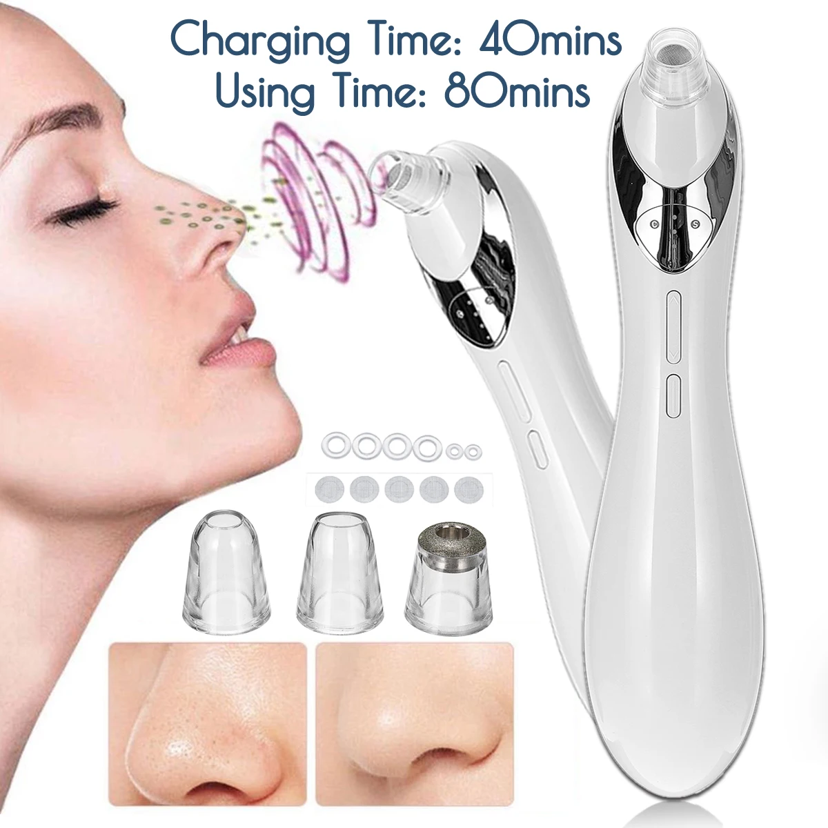 Skin Care Blackhead Remover Vacuum Peel Tool Extractor Electric Skin