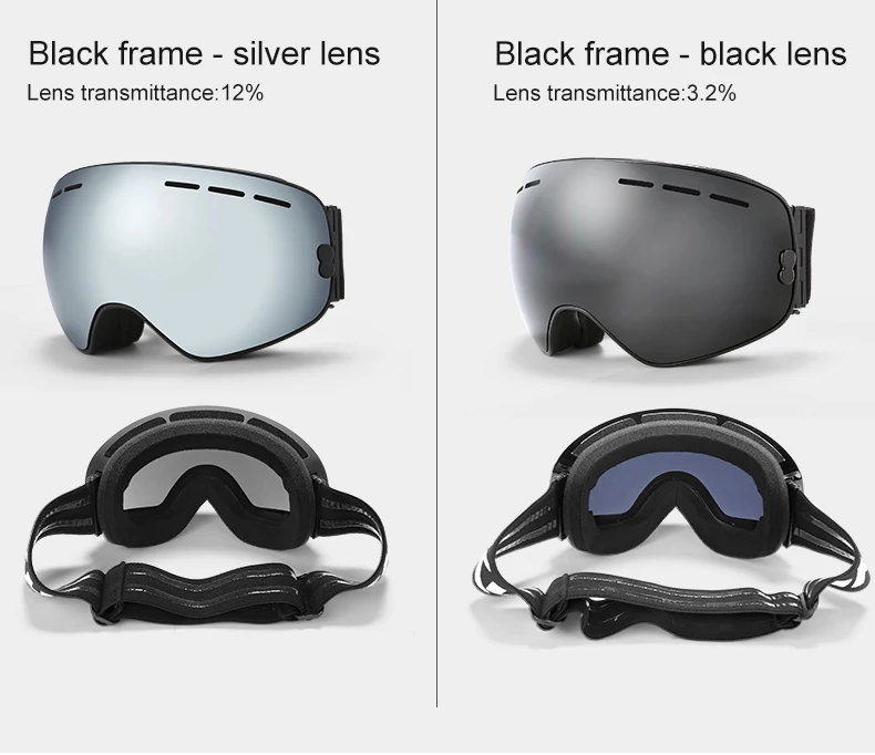 KUTOOK лыжные очки двухслойные сноуборд лыжные очки зимние ветрозащитные снежные очки UV400 защита Лыжная маска очки для снегохода