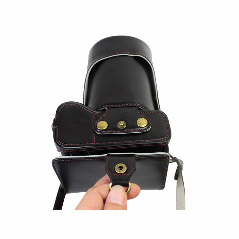 Capa de Couro Bolsa da Câmera com Armazenamento pu para Canon Portátil Rebel Beijo 800d X9i X91 T7i Case Inferior Abertura Eos 77d - Image 4