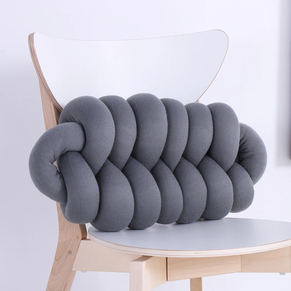 Ins в скандинавском стиле, декоративная подушка с узелком, шаровая подушка, подушка для дивана, поясничная подушка, подушка на спинку стула с сердечником