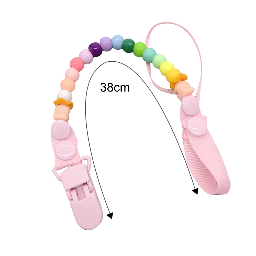 5 цветов прищепка для соски цепь из бисера крепления для укачивания, успокаивающего приспособления цепь детская игрушка-прорезыватель для зубов антиосенняя пластиковая цепь для подарков O