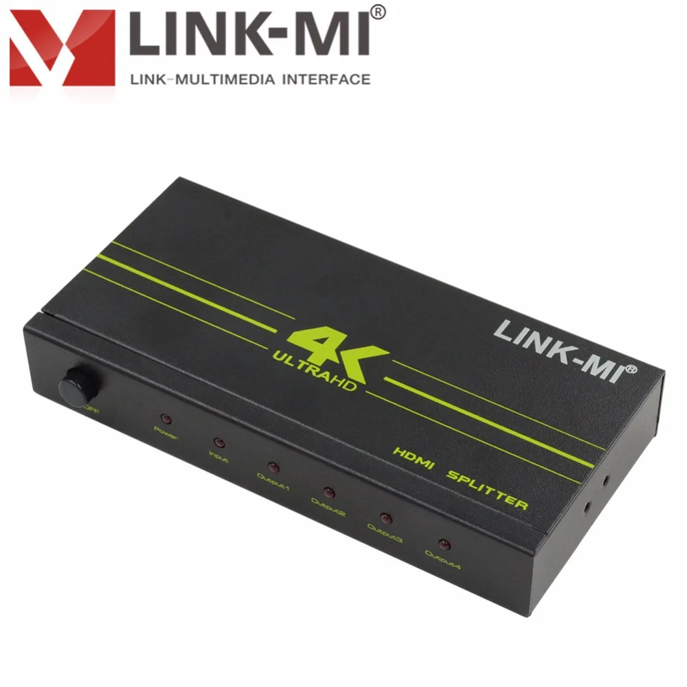 

LINK-MI H104G-4K2K HDMI splitter 1x4 3D HDMI 1.4a video audio format resolutions 4k2k Projector HDCP 1.4 surpport Digital audio