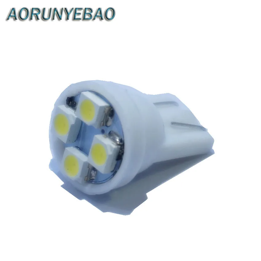 AORUNYEBAO 1000 шт. Автомобильная лампочка T10 W5W 194 168 4 SMD 2835 1210 Светодиодные белые