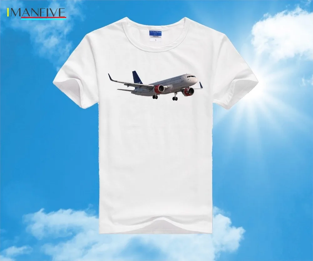 

SAS Scandinavian Airlines Airbus A320Neo T-Shirt S,M,L,XL,XXL,3XL 2019 New Summer Men 100% Cotton T Shirt Short Sleeve Tee Shirt