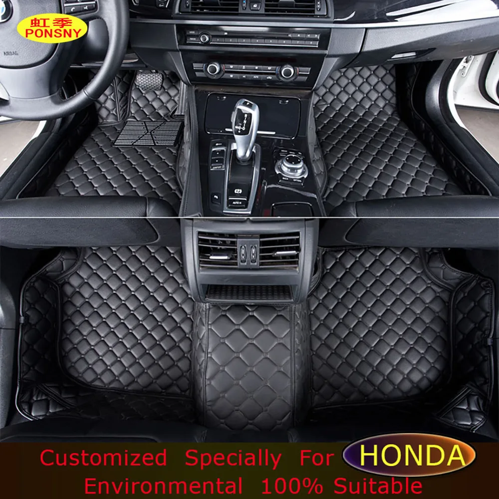 PONSNY Car Floor Mats Case for Honda Accord 7 8 9 CRV CIVIC Sprior FIT