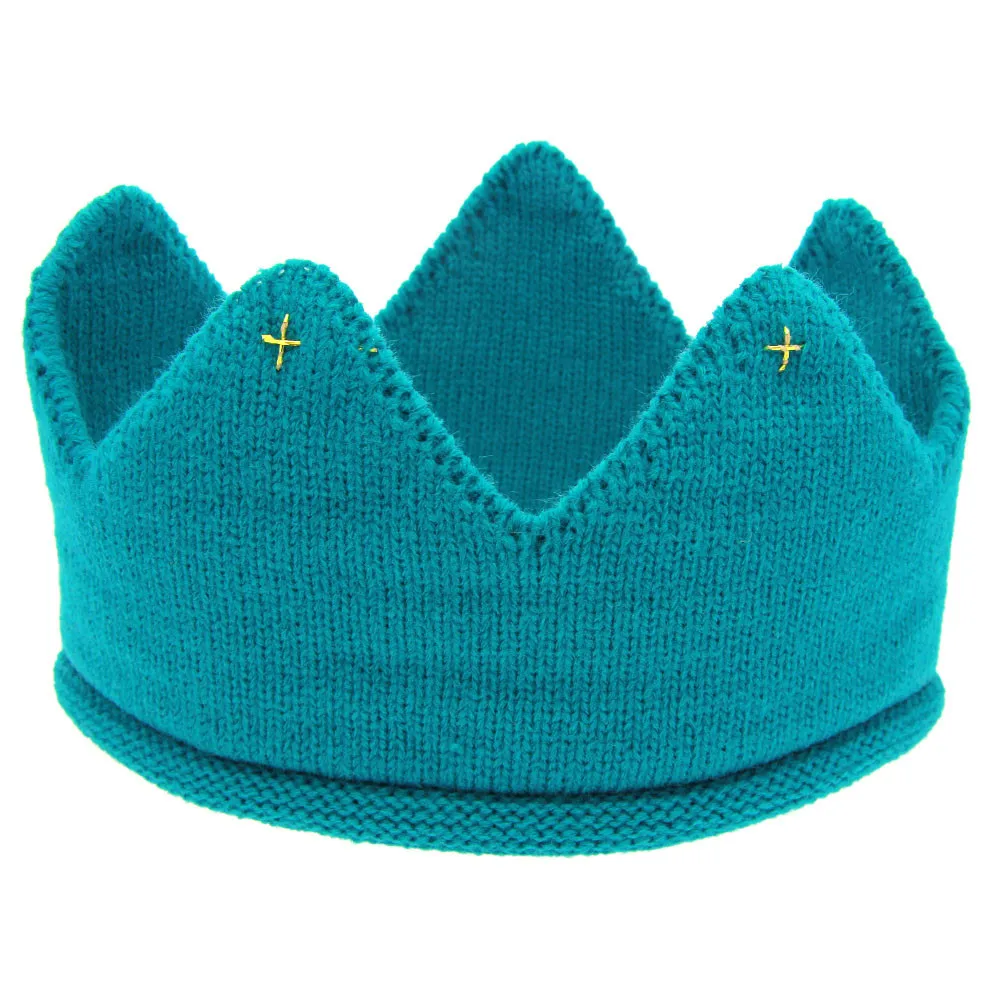 

New Cute Baby Boys Girls Crown Knit Headband Hat Opaska Dla Dziewczynki Baby Girl Hair Accessories Hairpins Fashion Headwear