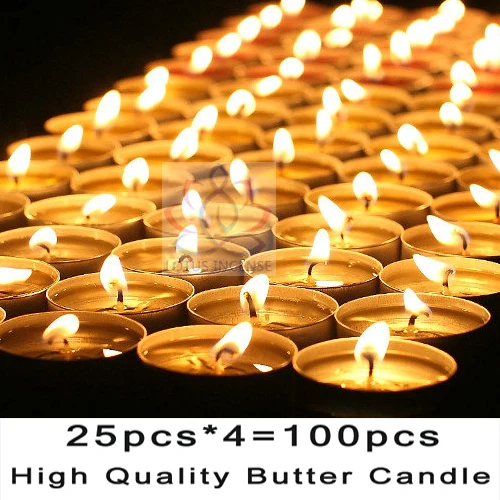 Natural Butter Candles Ghee Candle Buddha Lamp Votive Candle 2 Hours