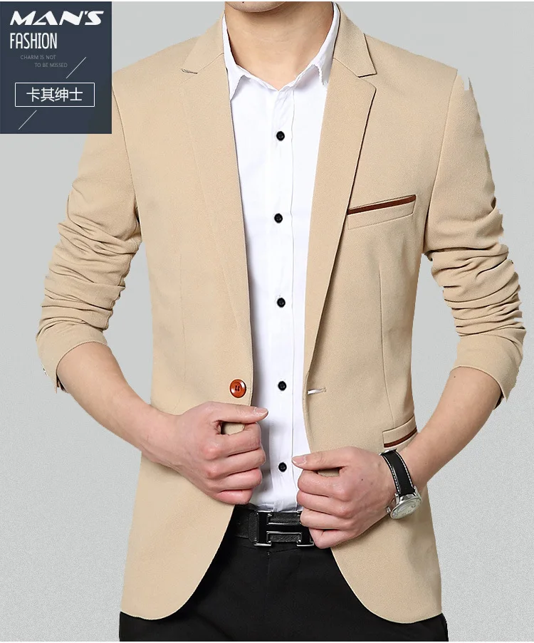 Дешевые мужские Блейзер в Корейском стиле новая весенняя мода Slim Fit мужской костюм Terno Masculino одна пуговица блейзеры мужская куртка FS-159