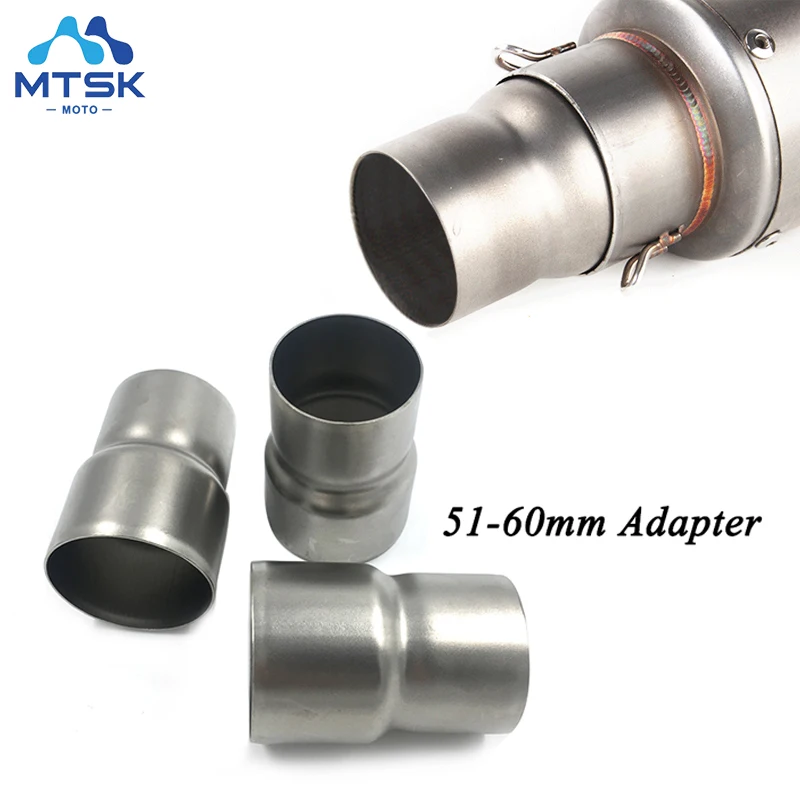 

Motorcycle 60 or51mm Motocross Exhaust Adapter Exhaust Pipe Connector Stainless Steel 51-60mm Adapter Car Accessories Universal