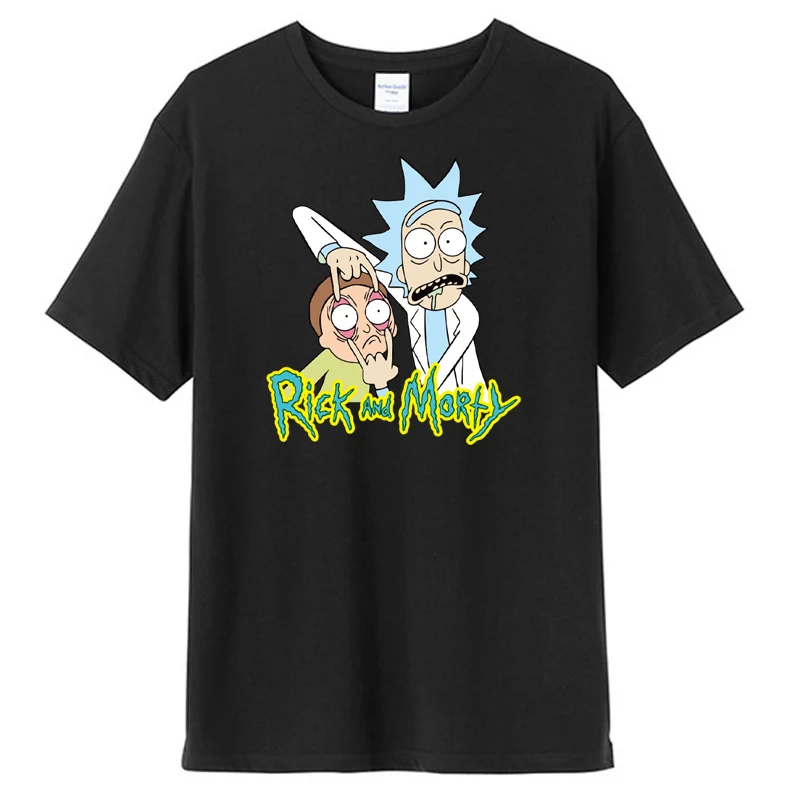 

Funny T Shirts Printed Rick and Morty Anime Shirt Men Cotton Short Sleeve Summer Clothes Streetwear Hip Hop Oversized Tee Shirt