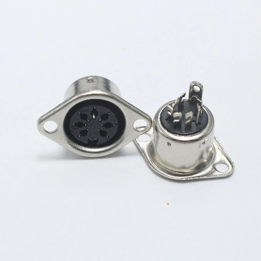 EClyxun 1 шт./лот 7 PIN DIN разъем Панель Крепление Pin гнездо припоя металла шасси провода