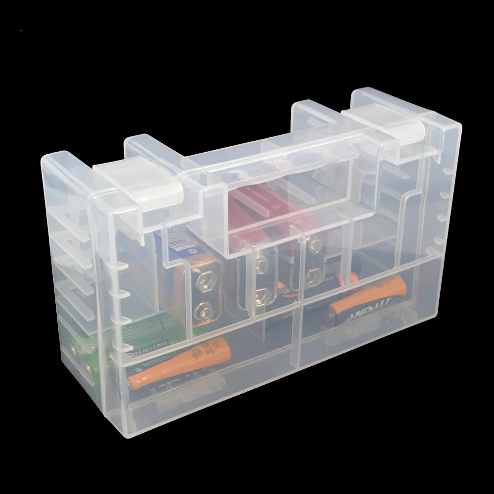 

Case Holder Storage Box Translucent Hard Plastic Container for AA AAA C Battery Case Useful Battery Box Boxs Home House Tools