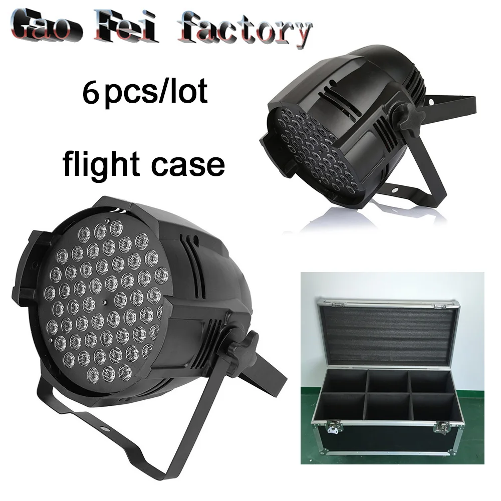 

54*3W LED PAR Light RGB 3in1 par can dmx stage effect lighting disco bar night club lighting with flight case (6pcs/lot)