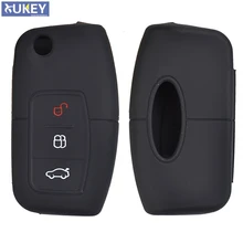 3 кнопки силиконовый Автомобильный Брелок-чехол для дистанционного ключа чехол для Ford Fiesta Focus Mondeo Falcon B-Max C-Max Eco Sport Galaxy протектор