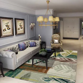 

Nordic abstract modern minimalist art living room coffee table carpet American country bedroom full of home carpet