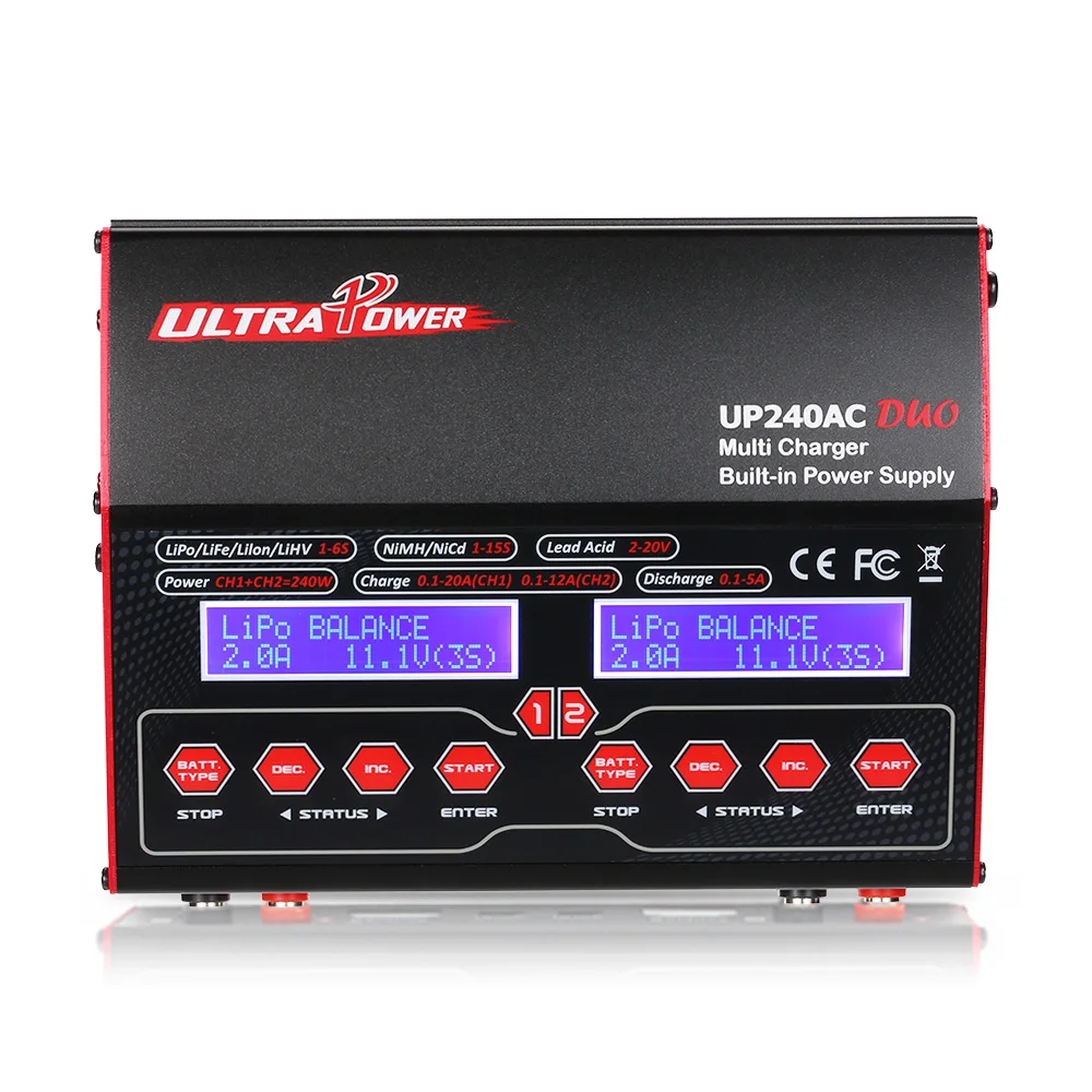 

Power UP240AC DUO 240W 2in1 LiPo NIMH NiCd Battery RC Balance Charger Discharger Battery Charging Tool Drone Part
