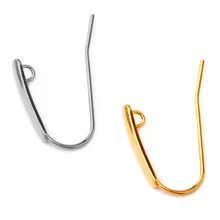 20 штук список "сделай сам" Нержавеющая сталь 4 цвета размер: 12*24 мм простой Ушные крючки ювелирные аксессуары ‒ серёжки для самодельных украшений оптом