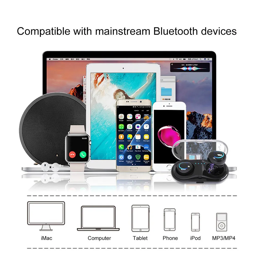 2019 новые дешевые высококачественные мужские и женские HIFI Bluetooth беспроводные, зеркально-симметричные наушники-вкладыши стерео наушники