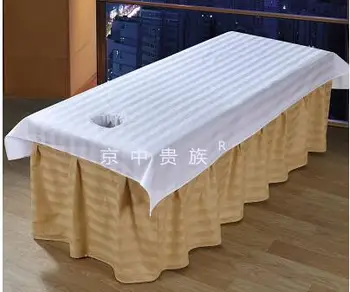 

Beauty bed simple cotton massage sheets SPA special cotton belt hole beauty salon sheets special massage cloth hole towel