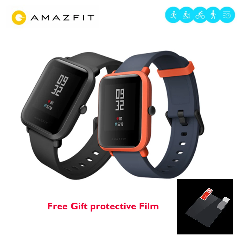 100% оригинальная международная версия Huami Amazfit Bip IP68 gps Смарт часы 45 дней в режиме