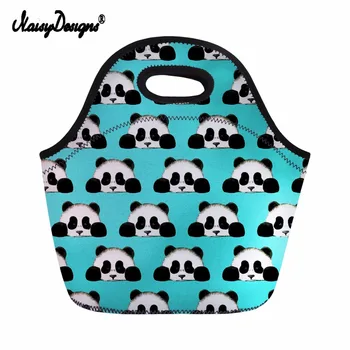 

NOISYDESIGNS Soft Big Panda Printing Lunch Bags For Kids Men School Thermal Insulate Food Carry Lunchbox Women Picnic Food Bag