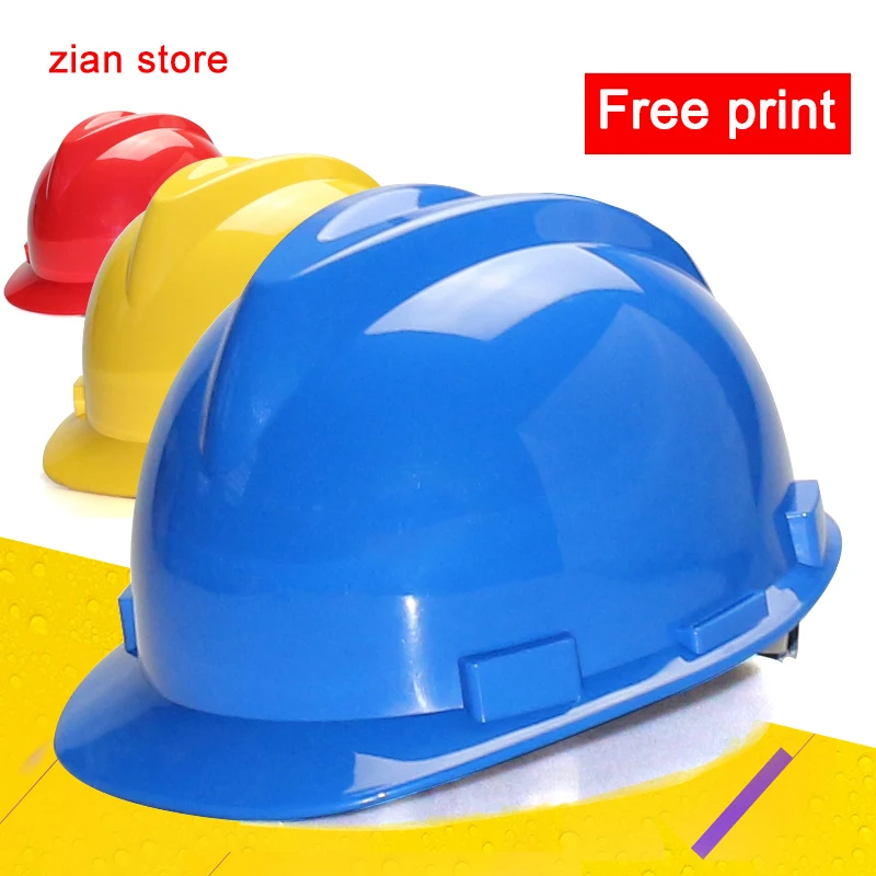 Safety Helmet Workplace Classic V Style Resistance Anti-Impact Multi-Color Optional Factory Transport Mine Free Printing