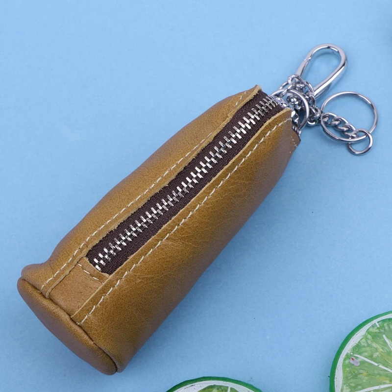 THINKTHENDO 1 шт., винтажная сумка для ключей из натуральной кожи, брелок для ключей, Повседневный Кошелек для монет для мужчин