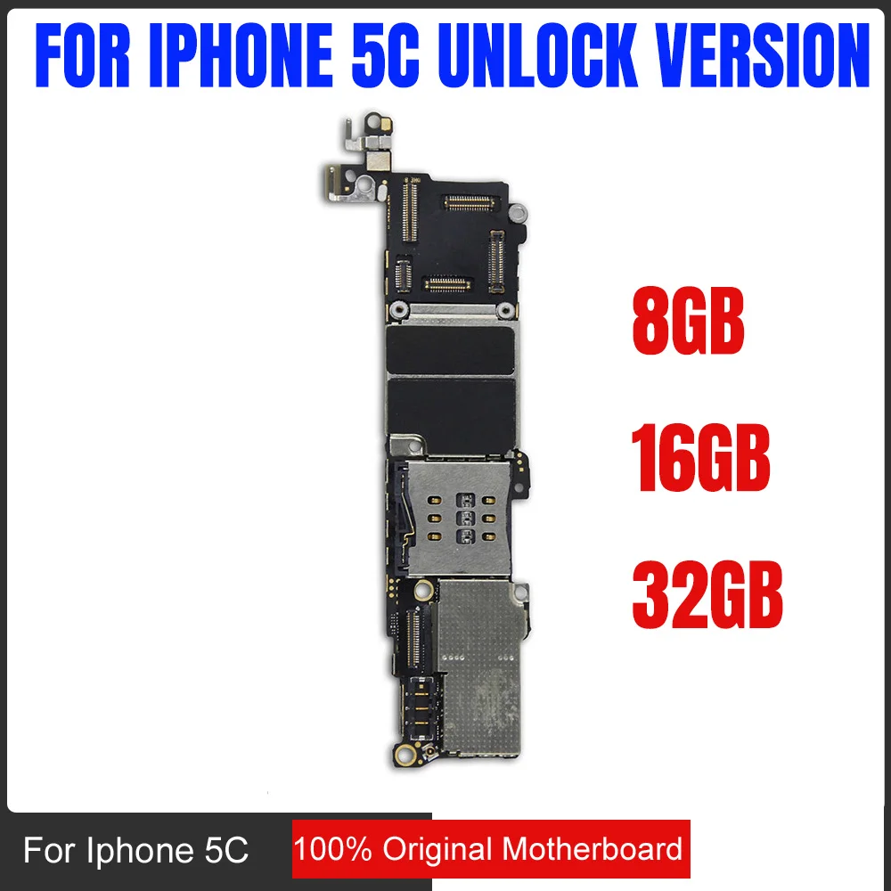 

100% Completely Original unlocked for iphone 5C Motherboard with Chips,16gb for iphone 5C Logic boards with IOS System