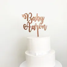 Детское имя персонализированные торт Топпер Oh детский торт для детского праздника Топпер на заказ крещение праздничный торт