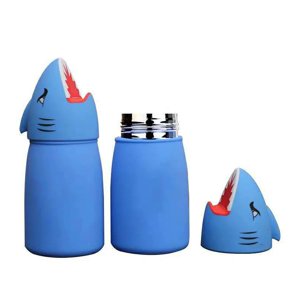 Kitchen Tools Creative cartoon glass 400ML thermos bottle High Temperature Resistant Water Cup for Shark thermal mug termos  (4)