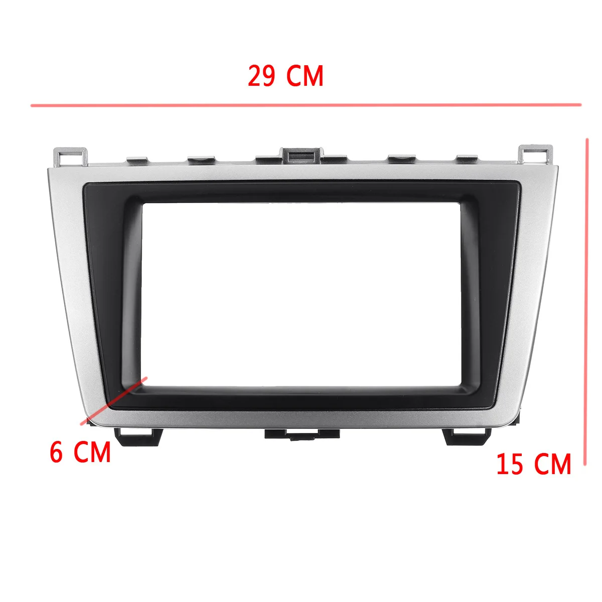 2DIN автомобильный DVD стерео панель радио фасции для Mazda 6 Atenza 2009 2010 2011 2012 2013 Dash крепление пластиковая металлическая рамка УФ серебро Blac