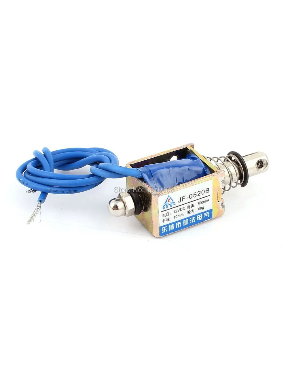 

Jf-0520b DC 12 V 800mA 10 mm 40 g jenis Push Pull basah-katup Solenoid elektromagnet