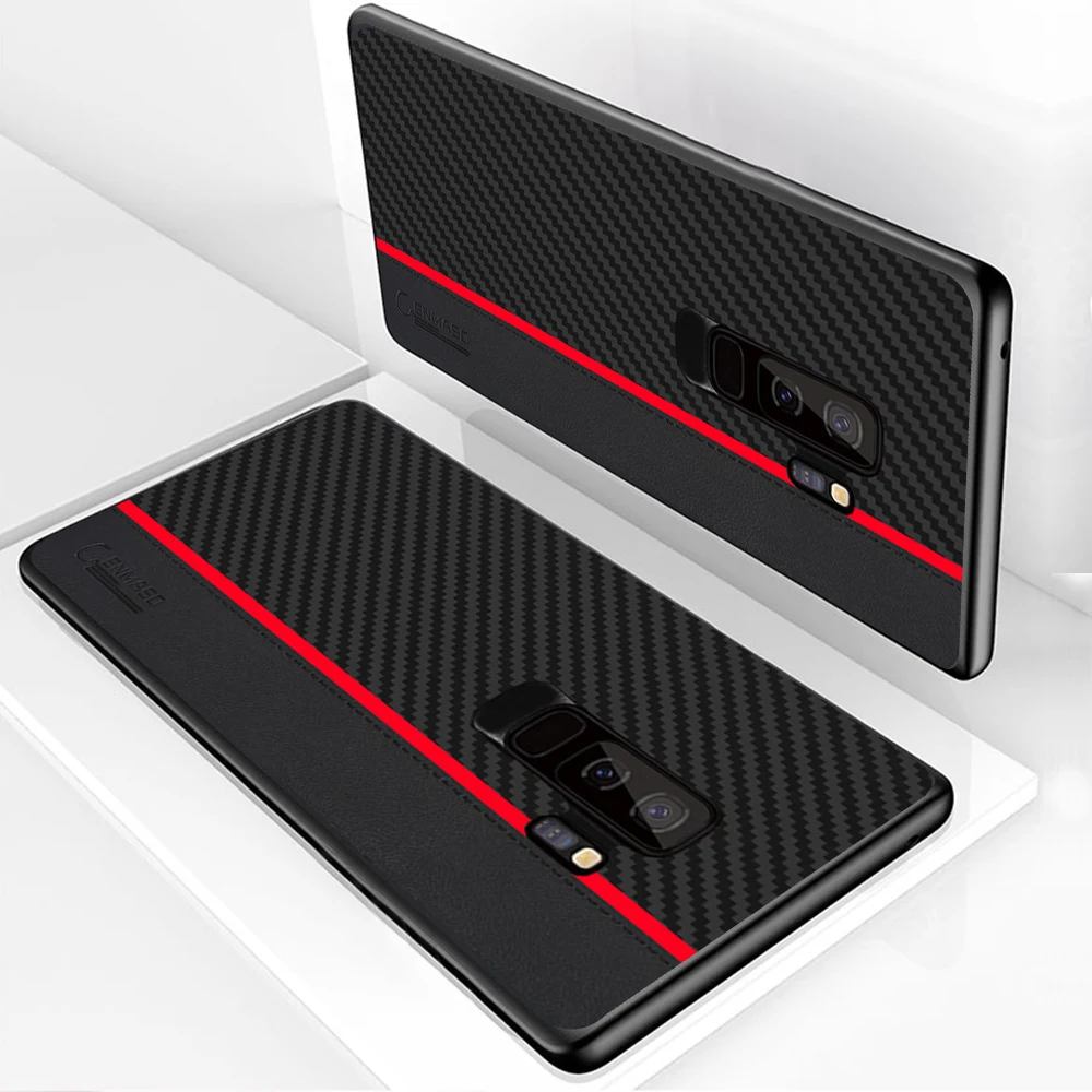 

For Samsung S9 Plus Case Original CENMASO Fiber Leather Protection Cover for Samsung Galaxy S9 Case Cover for Samsung S9 Case