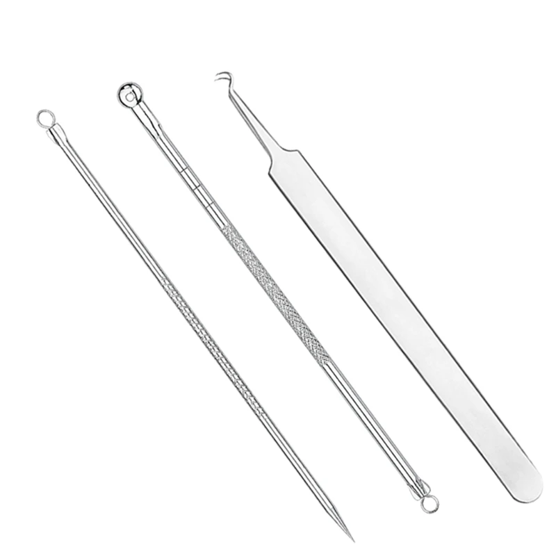New 1Set Professional Facial Zit Blemish Pimple Popping Pin Cleaner