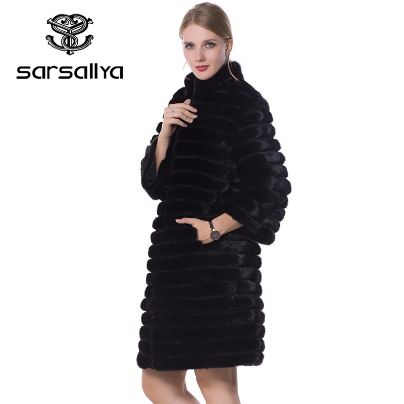 SARSALLYA real fur Women fur coats,Genuine Leather, styles mink coat ,Fashion Slim Winter coats of fur,sell well natural fur