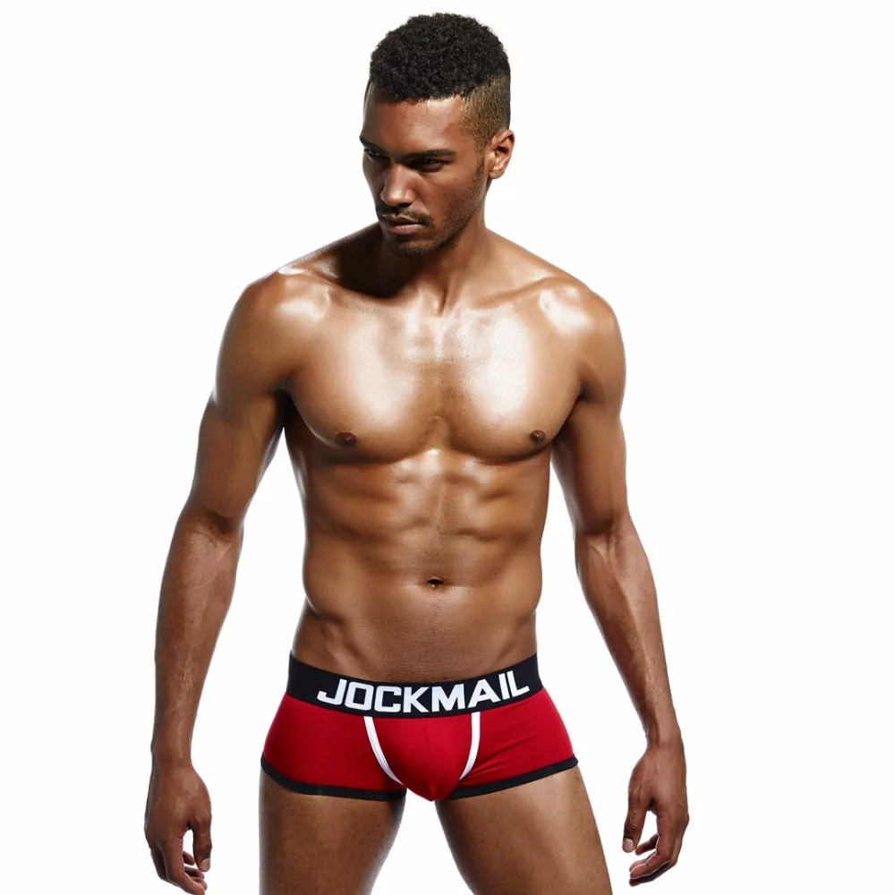 best mens underwear JOCKMAIL Brand Men Underwear Boxer shorts Backless Buttocks Cotton Sexy open back Gay Men Underwear JockStrap cuecas Gay panties mens boxers with pouch