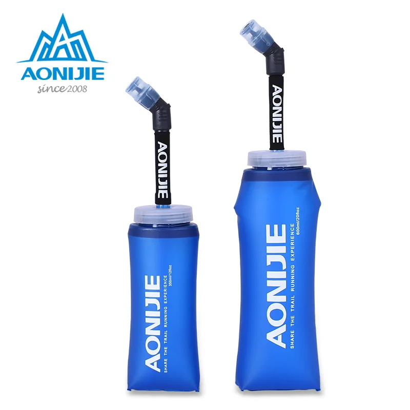 AONIJIE 2pcs Outdoor font b Sport b font Bottle TPU Long Straw Water Bottle Soft Flask