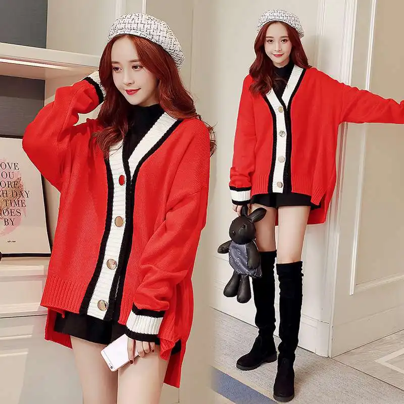 

Maternity wear 2018 autumn and winter new Korean version of the thickening maternity sweater fashion loose large size sweater co