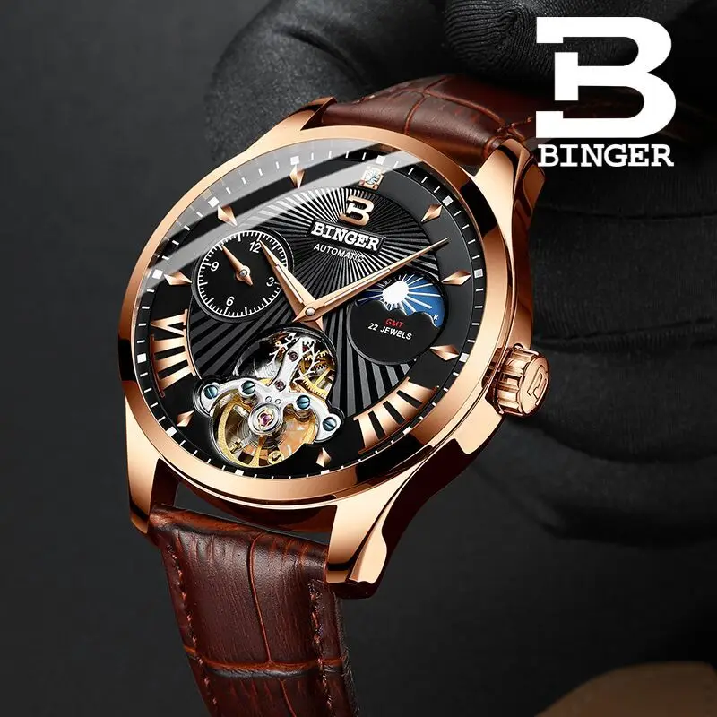 سويسرا ووتش الرجال بينغر التلقائي الميكانيكية الرجال الساعات الفاخرة العلامة التجارية الياقوت بتوقيت جرينتش الرجال ساعة معصم للماء B-1186-10 سويسرا ووتش الرجال بينغر التلقائي الميكانيكية الرجال الساعات الفاخرة العلامة التجارية الياقوت بتوقيت جرينتش الرجال ساعة معصم للماء B-1186-10