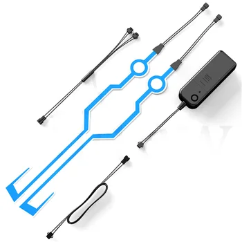 

Ready Stock Motorcycle Helmet EL Cold Light Kit Helmets Mode Night Time Riding Signal Flashing Lights strip Bar DIY