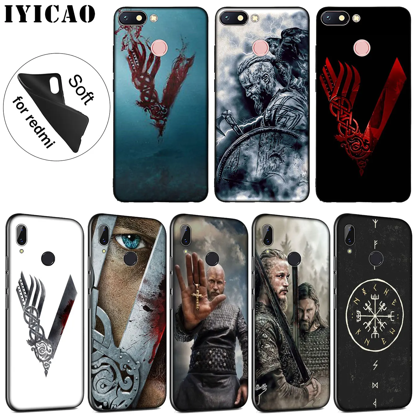 IYICAO Vikings Series милый мягкий силиконовый чехол для телефона Xiaomi Redmi K30 K20 8A 7A 6A 5A S2 GO Note 8