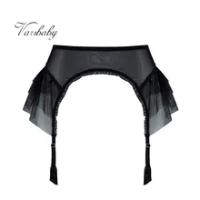 Varsbaby Женская Сексуальная забавная оборками нижнее белье дамы пряжи прозрачные подвязки