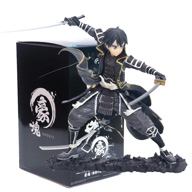 Sword Art Online Action Figure toys SAO Kirito Goukai 16cm Black Tiger Kirigaya Kazuto Model Toy christmas Gifts