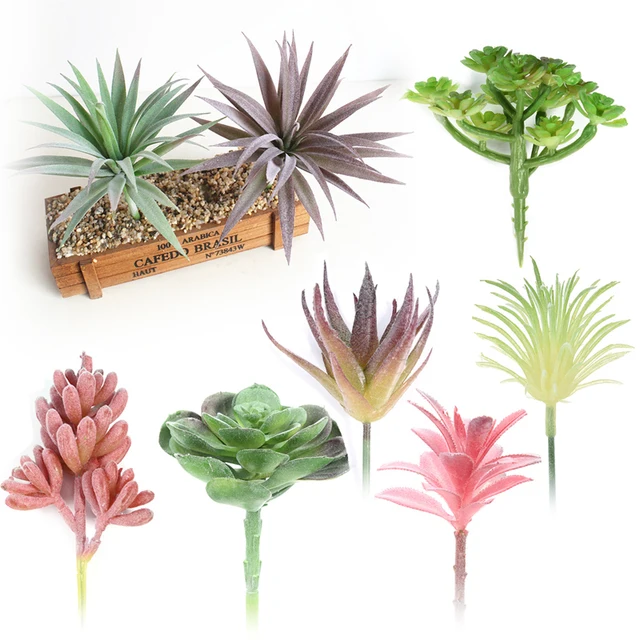 Vari Realistica Mini Artificiale Succulente Fiori Fogliame Pianta Plastica Falso Vari Realistica Mini Artificiale Succulente Fiori Fogliame Pianta Plastica Falso